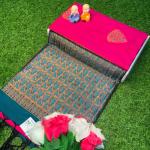 meena work soft silk saree